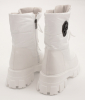 998 Fashion A5212K Ботинки женские бел нейлон+иск кожа, подклад иск мех - Совместные покупки
