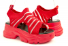 Dameini (Fashion) T0616-31Z Сандалии женские красн текстиль - Совместные покупки