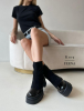 Feena K10-3 Ботинки женские чер иск велюр+иск лак, подклад нат шерсть - Совместные покупки
