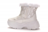 Jia Jia T-F33-2 Ботинки женские бел нейлон+иск кожа, подклад иск мех - Совместные покупки