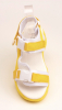 Romantic (Fashion) T-W09-24(09-2)Z Сандалии женские бел-желт текстиль - Совместные покупки