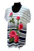 455 Блузка женская бел-роз Розы 100% полиэстер - Совместные покупки