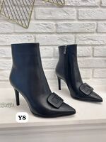 Fashion T-Y8Z Ботильоны женские чер иск кожа, подклад байка - Совместные покупки