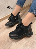 Aborino (Fashion) T69-8Z Ботинки женские чер-бронз текстиль+иск кожа - Совместные покупки
